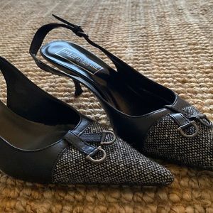 SFA kitten heel sling back pump